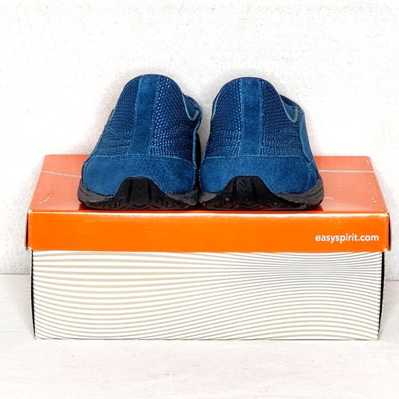 Easy Spirit Traveltime Mule Comfort Shoes Turquoise Leather Fabric - Picture 3 of 9